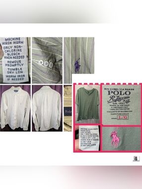 Ralph Lauren men's oxford shirt And Tshirt Bundle Size L